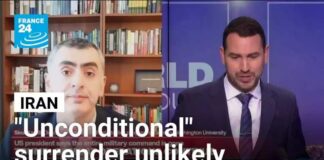Unlikely Iran will "sign unconditional terms of surrender