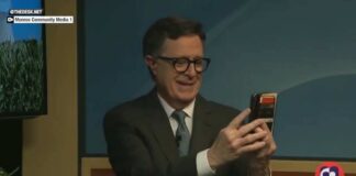 Stephen Colbert calls Byron Allen on Monroe public access TV show