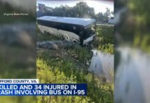 5 killed, 34 hurt in massive crash between bus, 6 vehicles on I-95 in Virginia: Police