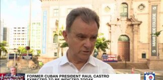 Cuban Americans at Freedom Tower wait for Raul Castro's indictment