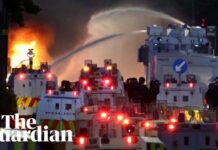 Migrant Stabbing Sparks Fiery Belfast Chaos Belfast protests: police use water cannons against rioters in Northern Ireland