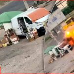 Hunted from the sky: Russian drone wounds market vendor in Kherson -chilling footage captures attack