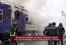Border Jolt: Drone Slams Warsaw-Bound Train Russian drone hits train near Ukraine-Poland border soon after visiting dignitaries passed through