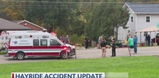 Hayride tractor flips with 16 people aboard, mostly children